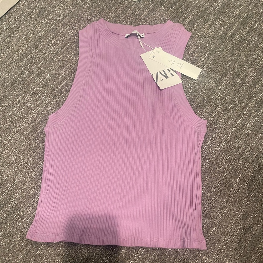 zara purple tank